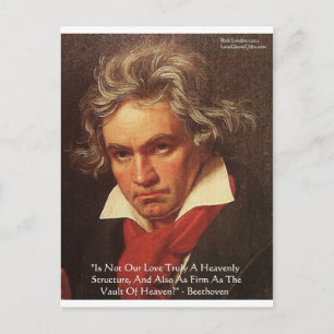 Beethoven "Of Heaven" Love Quote Gifts & Tees Postcard
