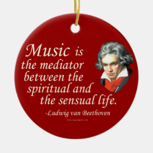 Beethoven on Music Ceramic Tree Decoration
