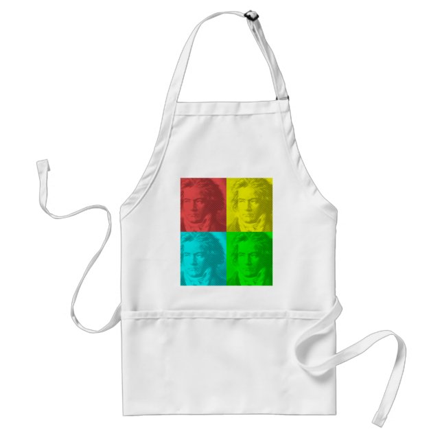 Beethoven Portrait In Squares Standard Apron (Front)