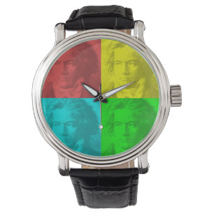 Beethoven Portrait In Squares Watch
