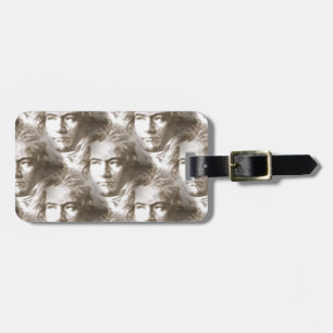 Beethoven Portrait Pattern Luggage Tag