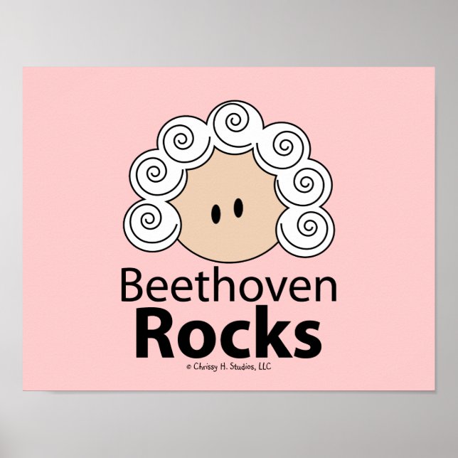 Beethoven Rocks Beethoven Poster (Front)