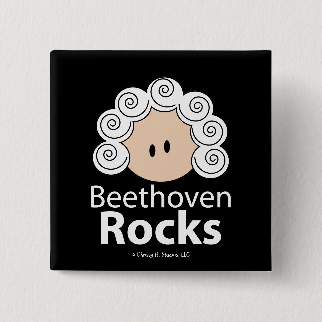 Beethoven Rocks Button (Front)