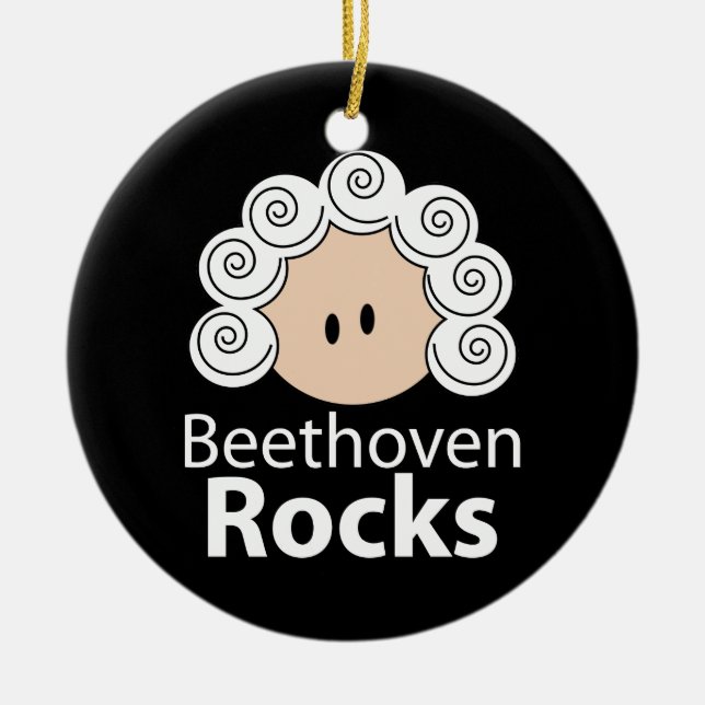 Beethoven Rocks Ornament (Front)