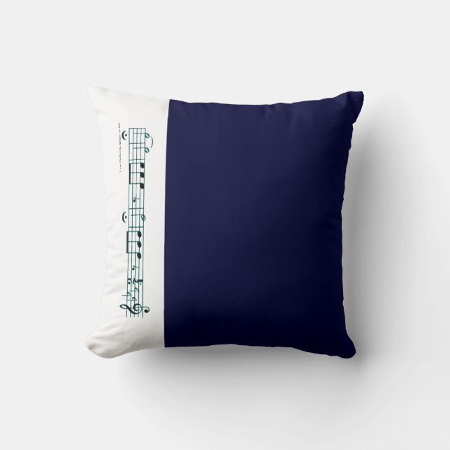 Beethoven Symphony No. 5 (Blue) Cushion (Front)