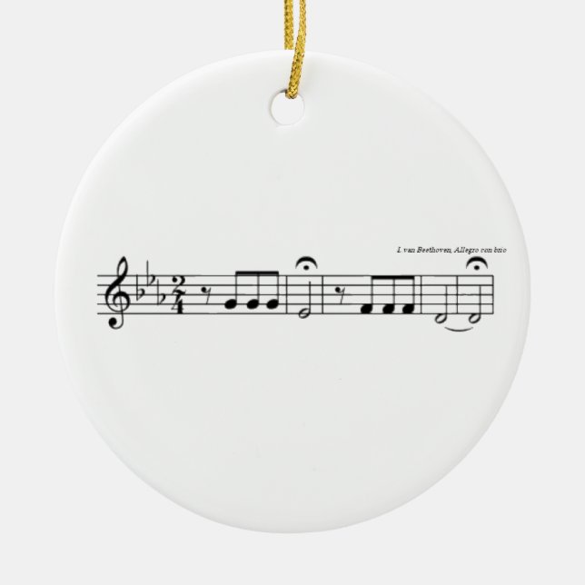 Beethoven Symphony No. 5 Ceramic Ornament (Front)