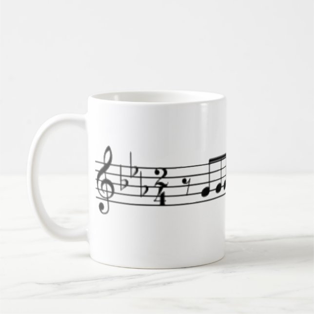 Beethoven Symphony No. 5 Coffee Mug (Left)