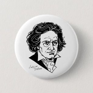 Beethoven-tr 6 Cm Round Badge