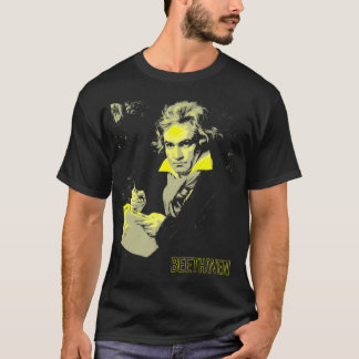Beethoven Yellow Print Classical Music Shirt