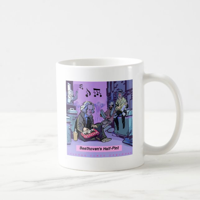 Beethoven's Half Pint Funny Gift Coffee Mug (Right)