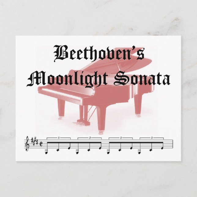 beethovens moonlight sonata  gifts postcard (Front)