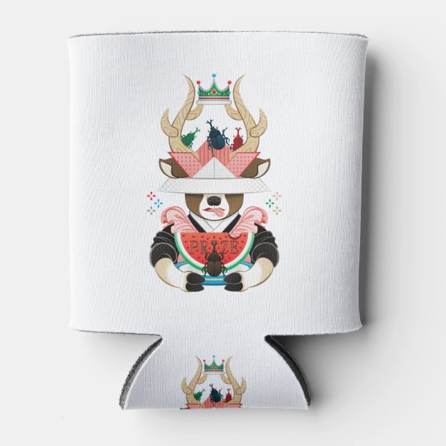 Beetle and watermelon (remake) can cooler (Front)