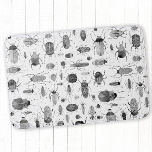Beetle Black & White Bath Mat
