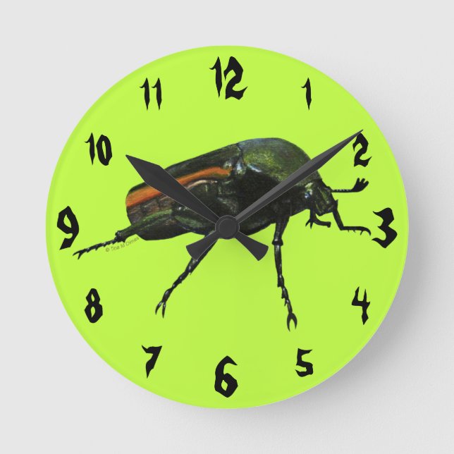 Beetle Bug Acrylic Wall Clock (Front)