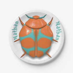 Beetle bug insect cute paper plate