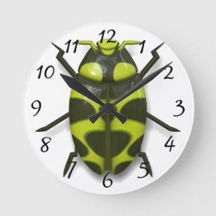 Beetle bug insect cute round clock