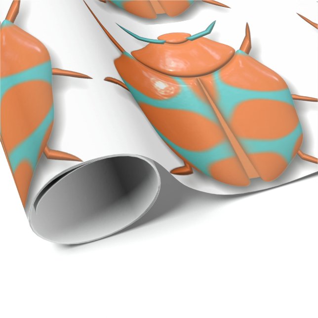 Beetle bug insect cute wrapping paper (Roll Corner)
