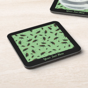 Beetle Bug Plastic Coasters - Personalised Option