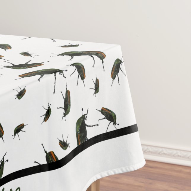 Beetle Bug Tablecloth - Optional Personalisation (In Situ)
