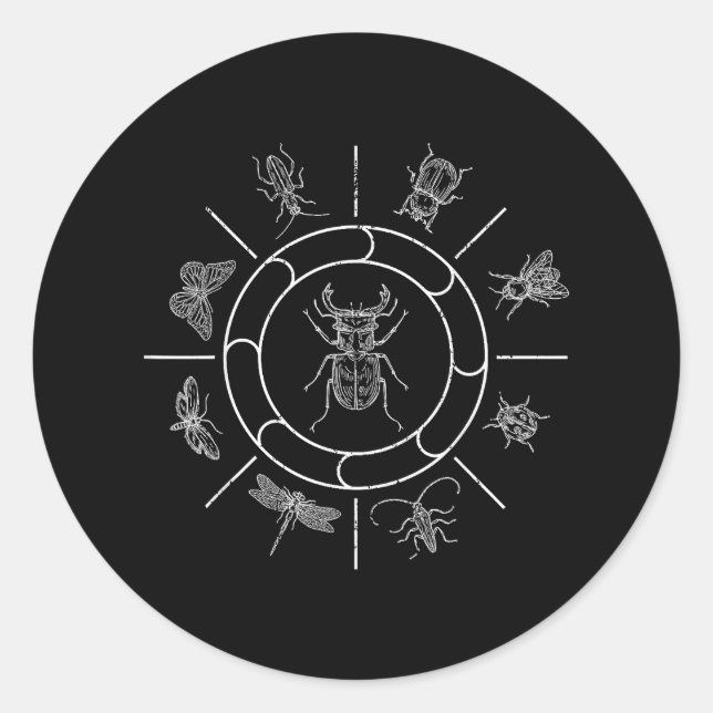 Beetle Collector - Future Entomologist Funny Gift Classic Round Sticker (Front)