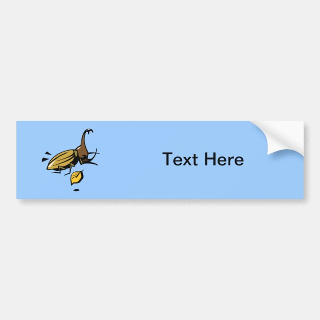 Beetle Insect Bug Nature Cartoon Art Animal Bumper Sticker (Front)