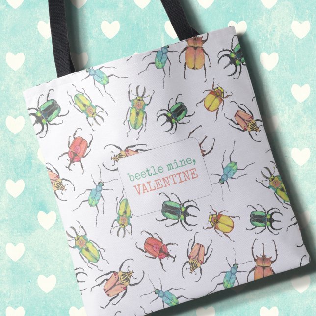 Beetle Mine Cute Valentine's Day Tote Bag (Creator Uploaded)