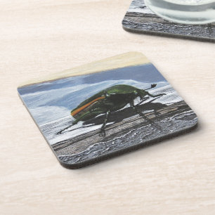 Beetle on a Pier Plastic Coasters