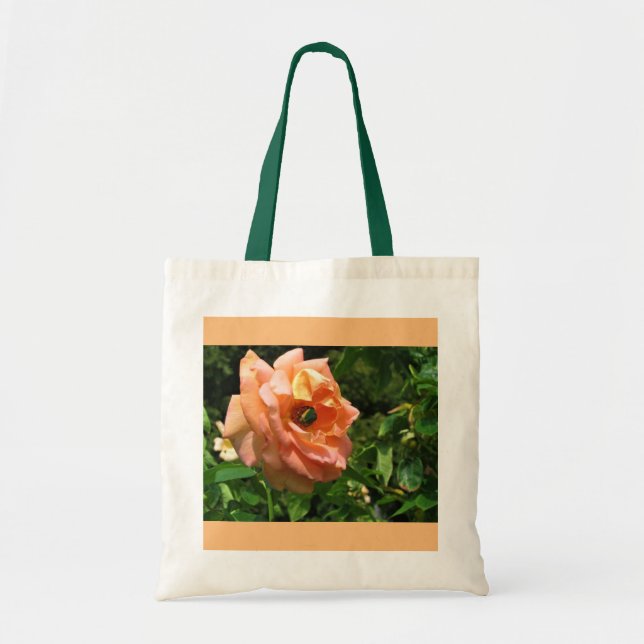 Beetle on a Rose Tote Bag (Front)