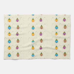 Beetle on brown soil tea towel