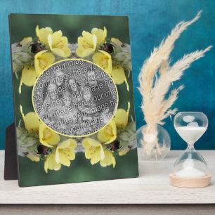 Beetle On Wild Mullein Flower Add Your Photo Plaque