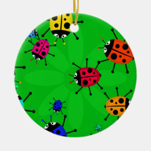 Beetle Swarm Ceramic Tree Decoration