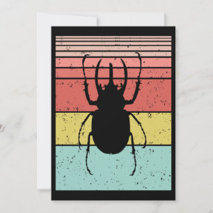 BEETLE VINTAGE INSECT HOLIDAY CARD