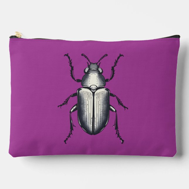 Beetle with Initials Accessory Pouch (Front)