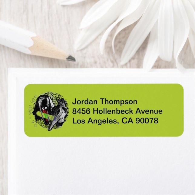 Beetlejuice | Adam & Barbara Scary Return Address Label (Insitu)