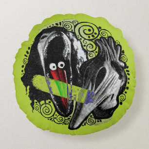 Beetlejuice Adam & Barbara Scary Round Cushion