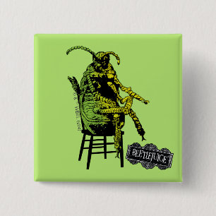 Beetlejuice   Beetle in Chair 15 Cm Square Badge
