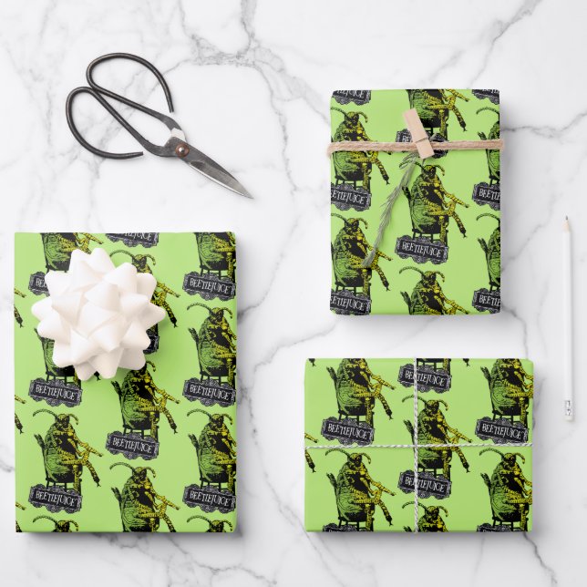 Beetlejuice | Beetle in Chair Wrapping Paper Sheet (Front)