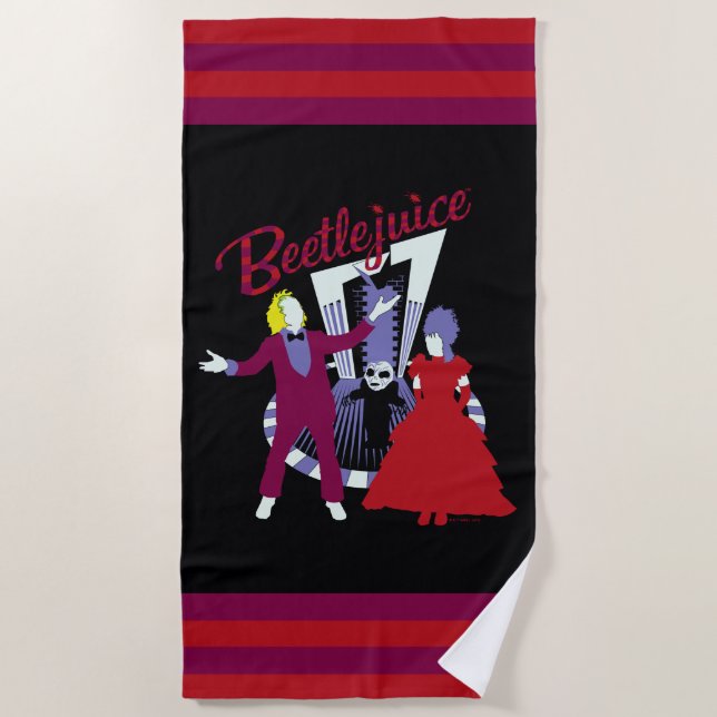 Beetlejuice | Beetlejuice & Lydia Wedding Beach Towel (Front)