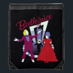 Beetlejuice | Beetlejuice & Lydia Wedding Drawstring Bag<br><div class="desc">Illustration of Beetlejuice and Lydia Deetz's wedding ceremony.</div>