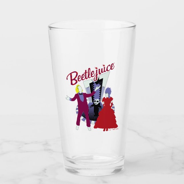 Beetlejuice | Beetlejuice & Lydia Wedding Glass (Front)
