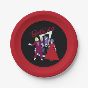 Beetlejuice Beetlejuice & Lydia Wedding Paper Plate