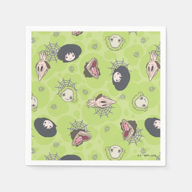 Beetlejuice | Cute Chibi Toss Pattern Napkin (Front)
