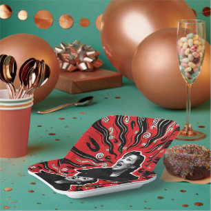 Beetlejuice   Delia Deetz Paper Plate