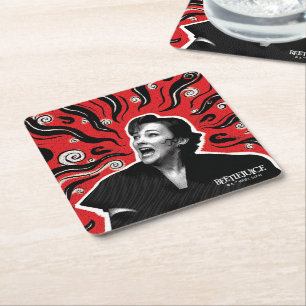 Beetlejuice Delia Deetz Square Paper Coaster