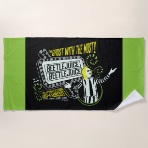 Beetlejuice   "Ghost With The Most" Marquee Beach Towel