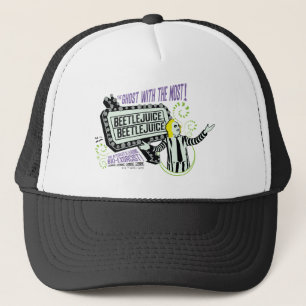 Beetlejuice   "Ghost With The Most" Marquee Trucker Hat
