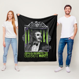 Beetlejuice   "Ghost With The Most" Portrait Fleece Blanket