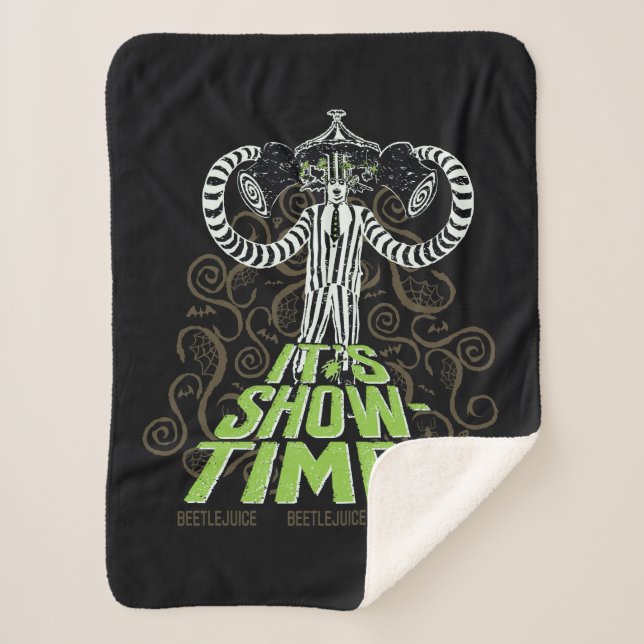 Beetlejuice | It's Show Time! Sherpa Blanket (Front)
