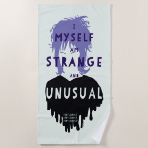 Beetlejuice   Lydia "Strange and Unusual" Graphic Beach Towel