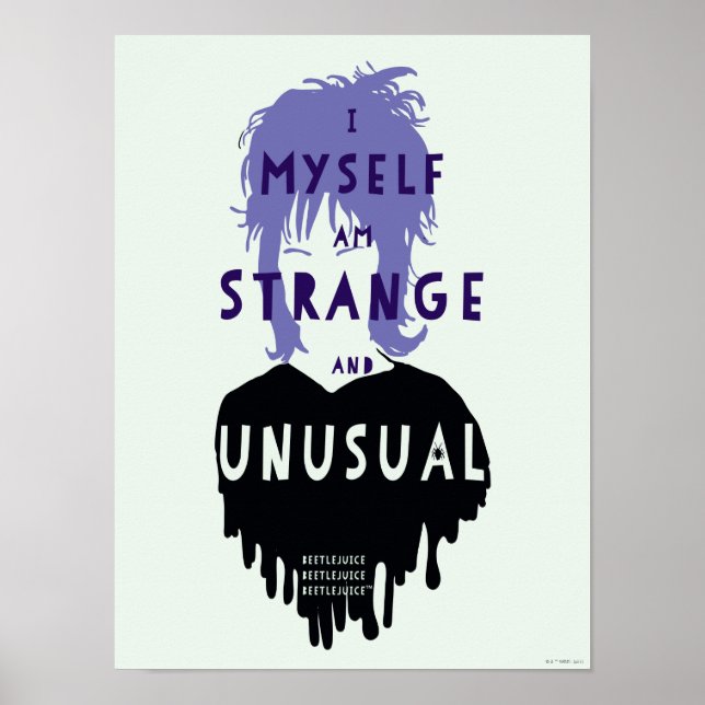 Beetlejuice | Lydia "Strange and Unusual" Graphic Poster (Front)